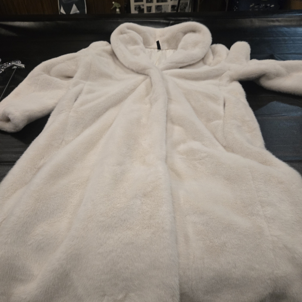 H&M Women's Faux Fur Maxi Coat